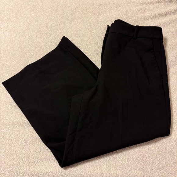 J.Crew Black Sydney Wide Leg Flare Pant in Four-Season Cropped Stretch - Picture 13 of 14